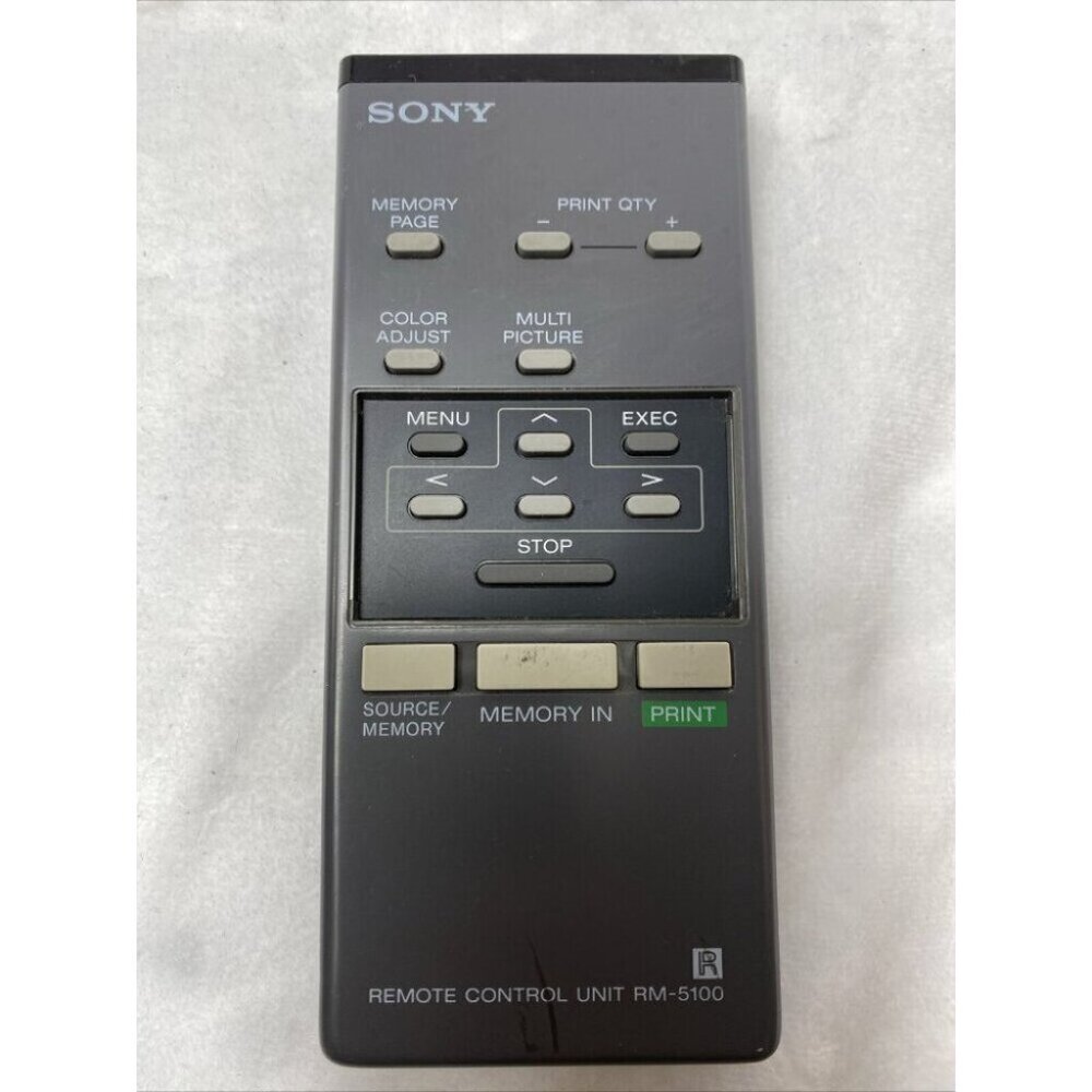 Sony RM-5100 Printer Remote Control, Gray OEM for UP-1200 1800 2100 5100 5250MD